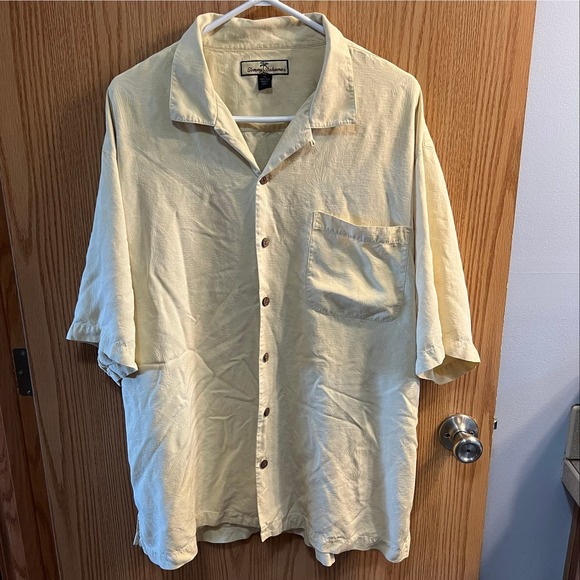 Tommy Bahama Other - Tommy Bahama 100% Silk Palm Tree Button Down Shirt Size XL